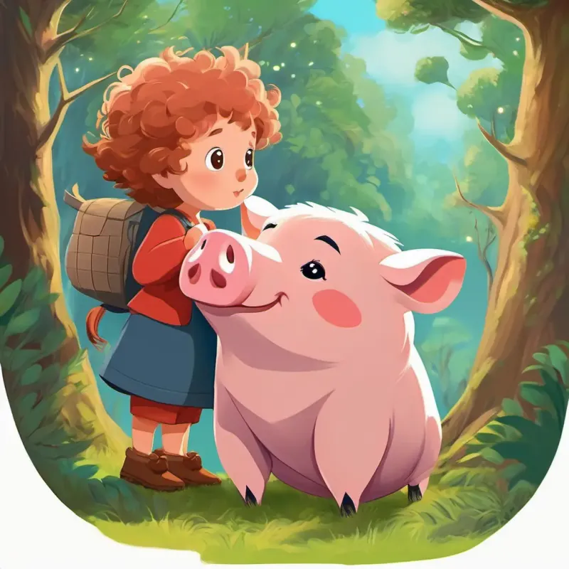 Hongi is a little pig with a round body and curly hair hugged his mama tightly and told her about his adventure and the wise birds he had met. He learned that the forest and its creatures could help him find his way back.
