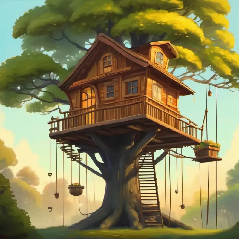 Painting the treehouse to camouflage with the tree.