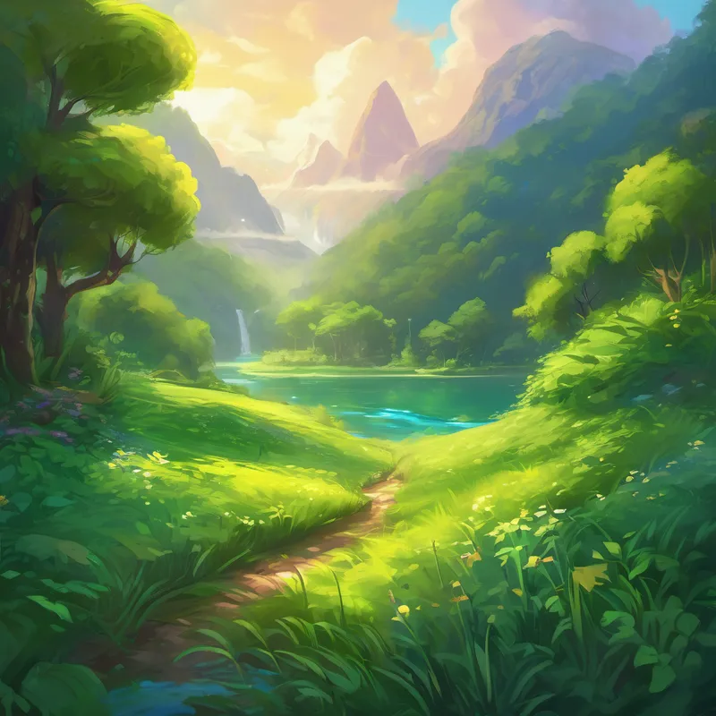 Once upon a time, there was a magical land called Gaia. It was filled with lush green forests, sparkling rivers, and majestic mountains. In this enchanting land, there lived a young girl named Lily, who had a heart full of kindness and a curious mind that was always seeking adventure. One sunny morning, as Lily was exploring the woods near her house, she stumbled upon a secret path that she had never seen before. Curiosity piqued, she decided to follow it, wondering where it may lead. As she walked deeper into the woods, she noticed a strange glow emanating from behind a cluster of trees.