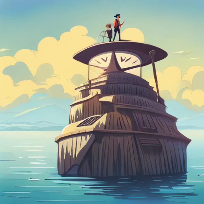 Jack and the giant smiling together