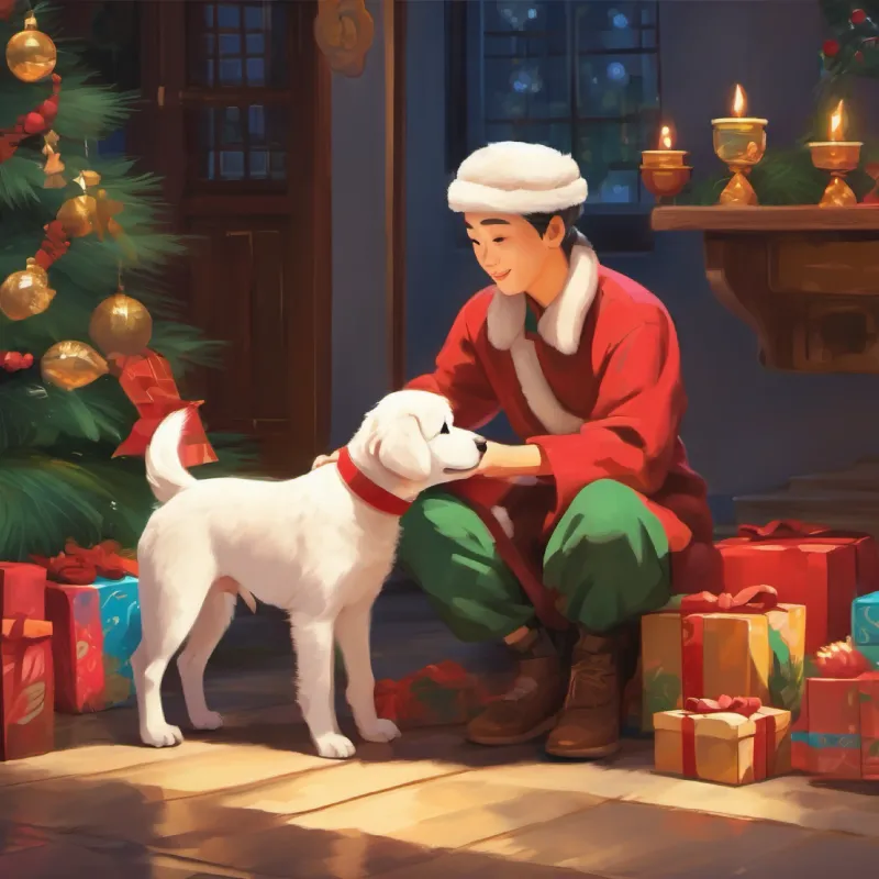 Ploi Saai cares for the new-found puppy Tuay Fu.