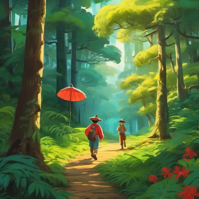 Ploi Saai takes Tuay Fu on an adventure to an unknown part of the forest.