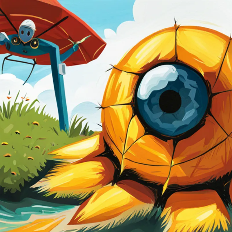 Captain Coverage bravely faces the giant spider