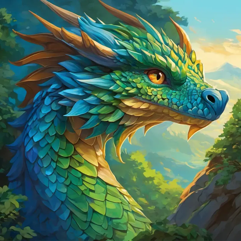 Der großer, freundlicher Drache mit grüner Haut und gelben Augen und kleiner Junge mit braunen Haaren und blauen Augen landeten sanft vor kleiner Junge mit braunen Haaren und blauen Augen' Haus. Der großer, freundlicher Drache mit grüner Haut und gelben Augen verabschiedet sich freundlich. kleiner Junge mit braunen Haaren und blauen Augen klettert wieder durch das Fenster ins Bett.