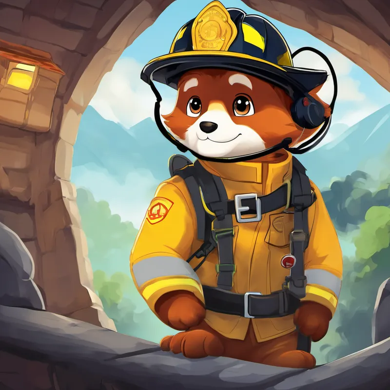 Blaze's favorite firefighter, named Captain Jake, noticed his interest and invited him to explore the station. Captain Jake explained how they helped people and rescued them from dangerous situations. Blaze listened intently, feeling like a real hero himself. Captain Jake let Blaze try on his helmet, and magically, Blaze's dreams ignited like a bright flame. He saw himself climbing ladders, wearing a firefighter's uniform, and helping others every day.
