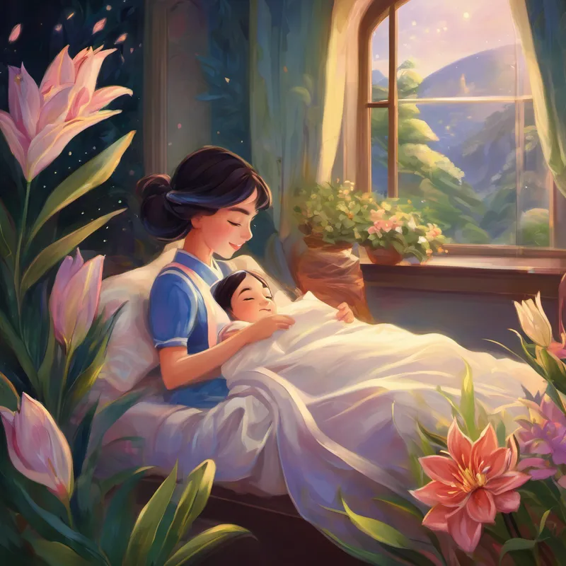 "Darling Lily," her grandmother said, "this dreamsilk pillowcase is made from the softest silk threads, gently woven by moonlight fairies. When you lay your head upon it, it carries you away to a world filled with wonder and dreams." Lily's eyes grew wide with excitement as her grandmother handed her a beautifully embroidered package - it was the dreamsilk pillowcase. Lily hugged her grandmother tightly and thanked her for the thoughtful gift.