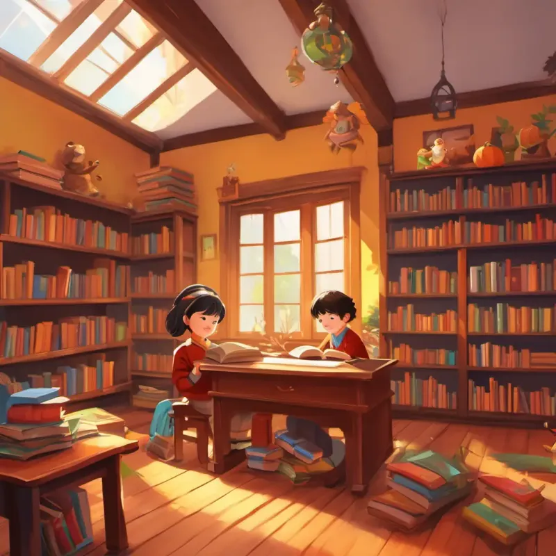 First look inside Ishu's new classroom, seeing books and toys.