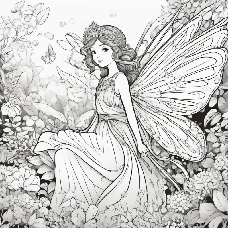 Introduction of tiny fairy, bright, colorful wings the fairy, who is visually bright like the pebble.