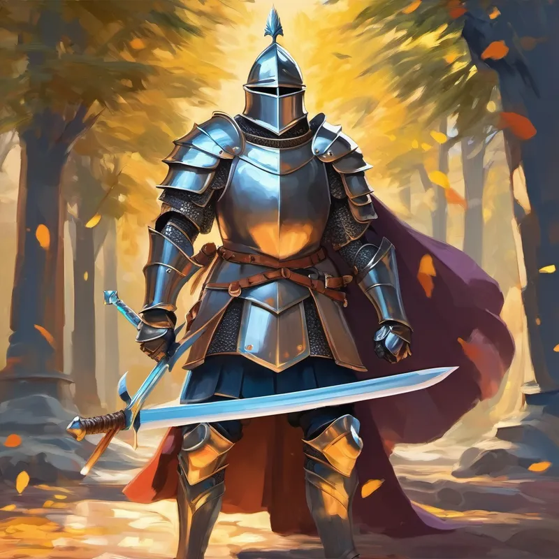 Brave knight with swords and armor, brave knight with swords and armor