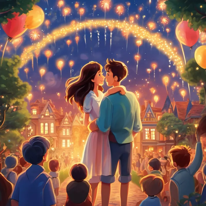 Happily ever after with fireworks and friends