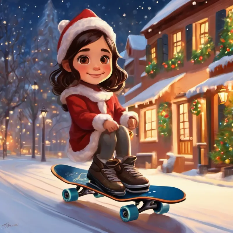 Niña, cabello castaño, ojos marrones, piel clara, lleva casco comparte su plan de estrenar su skate