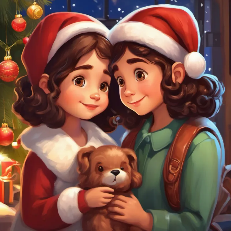 Abrazo y consejos de los padres a Niña, cabello castaño, ojos marrones, piel clara, lleva casco