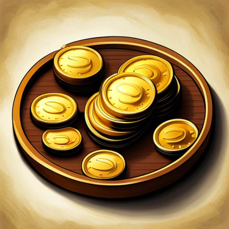 Treasure, gold coins