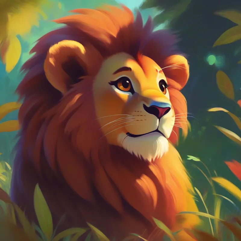 Lion listens, baby Manvi happy, caring colors