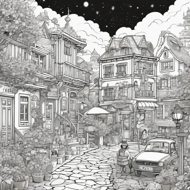 The town's people and creatures resting with their dreams restored.