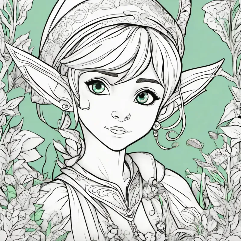 Elinor the elf, with green skin, bright blue eyes, and pointy ears embarks on an adventure following the wayward dreams.
