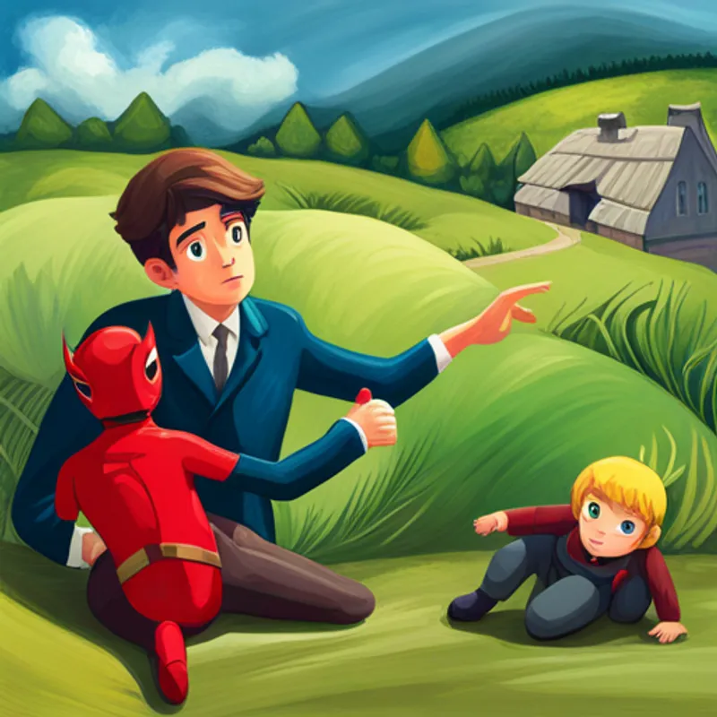 The villagers mistake Daredevil for a dangerous creature