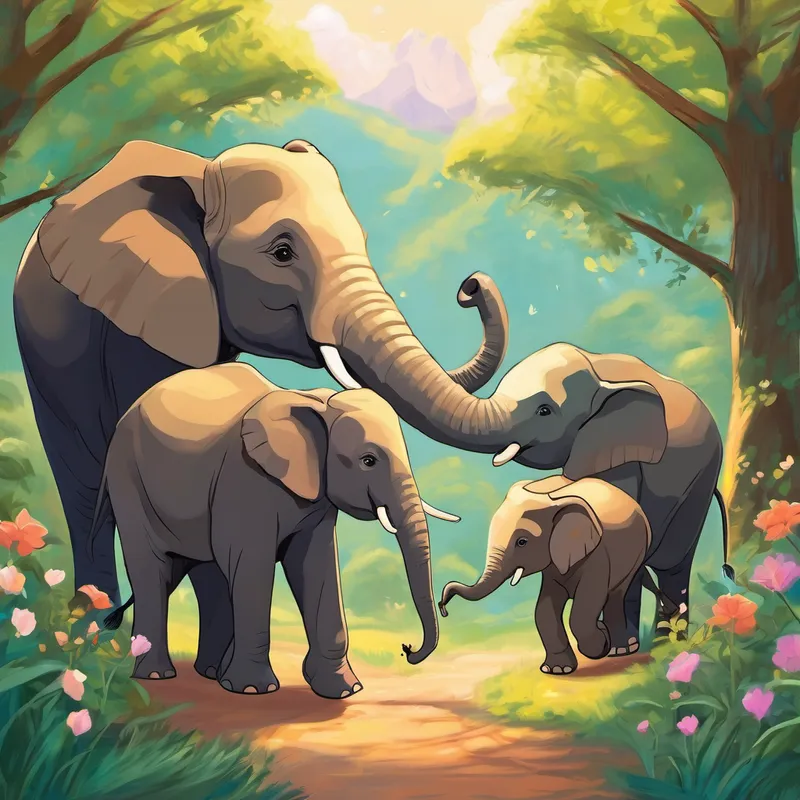 The elephants welcomed Aunt Emily, Lily, and Oliver into their herd. They danced and played together, rejoicing in their newfound family. From that day on, Aunt Emily and Lily would visit Oliver and the elephants in the magical forest whenever they wanted to experience the love and warmth of their amazing elephant family. And so, dear little one, this story teaches us the importance of family, friendship, and the magical connections we can make with animals. Remember, even in the darkest of moments, there is always hope, and sometimes, a little bit of magic can lead us to where we truly belong. Now, close your eyes, and let your dreams take flight on the wings of imagination and love. Goodnight!