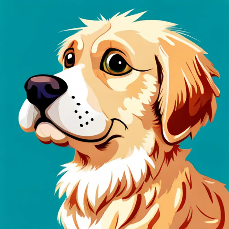 Golden Retriever with a wagging tail and fluffy coat looks frustrated, trying to convey his emotions