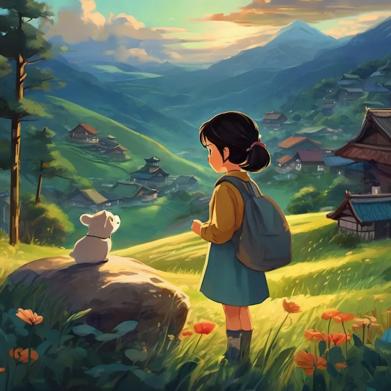 Once upon a time, in a small village nestled amid tall mountains, there lived a brave and curious 8-year-old child named Mei. Every night before going to bed, Mei's grandfather would tell her thrilling stories full of adventure, magic, and mystery. One cool evening, Mei's grandfather shared a tale that sent shivers down her spine. "Tonight, I will tell you a 恐怖故事, a scary story," he said, his eyes twinkling mischievously. Mei's heart raced with excitement as she nestled deeper into her cozy blankets, ready to be transported into the world of frightful wonder.