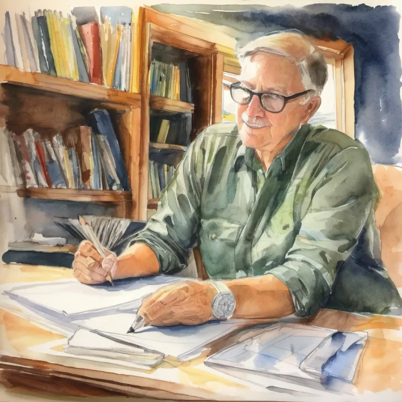 Reviewing the day's work, preparing for presentation.