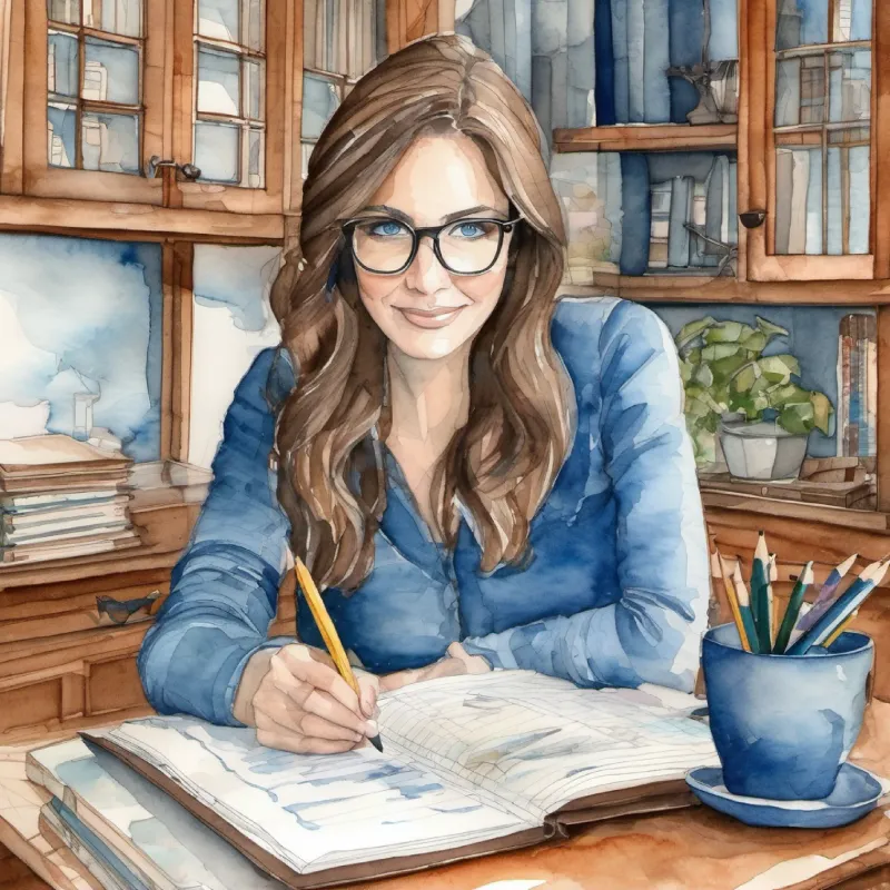 Key analyst, brown hair, glasses, sharp blue eyes arriving at home, reflects on personal growth.