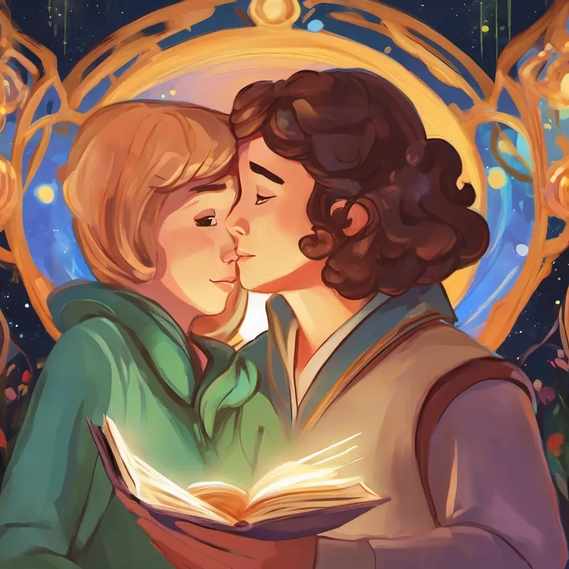 As time passed, Angelica and Z developed a friendship like no other. Angelica taught Z the importance of love, compassion, and being content with what they had. Z, on the other hand, showed Angelica the joy of learning and embracing knowledge. Little did they know, Angelica and Z were special. They were aliens sent to Earth by their alien families to teach the world about love and acceptance. Their mission was to help the people living on Earth realize that differences should be celebrated rather than feared. Though they didn't remember their true identities, they felt a strong connection and knew their purpose was something greater than themselves.