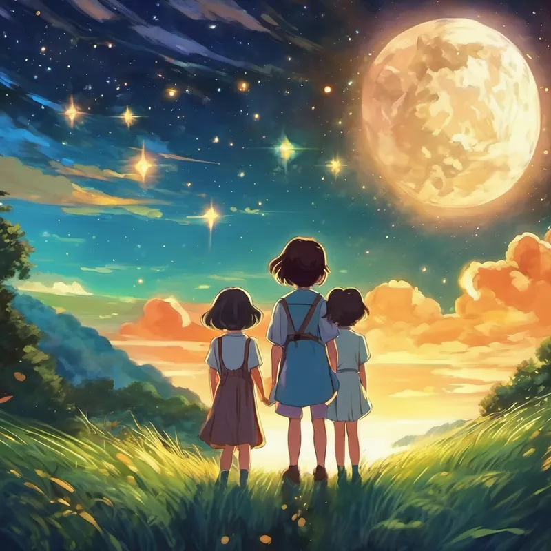 And from that day on, whenever children felt lost or alone, they would look up at the stars, knowing that somewhere out there, Angelica and Z were watching over them, guiding them in the path of love. The end... or should we say, the beginning of a great adventure!
