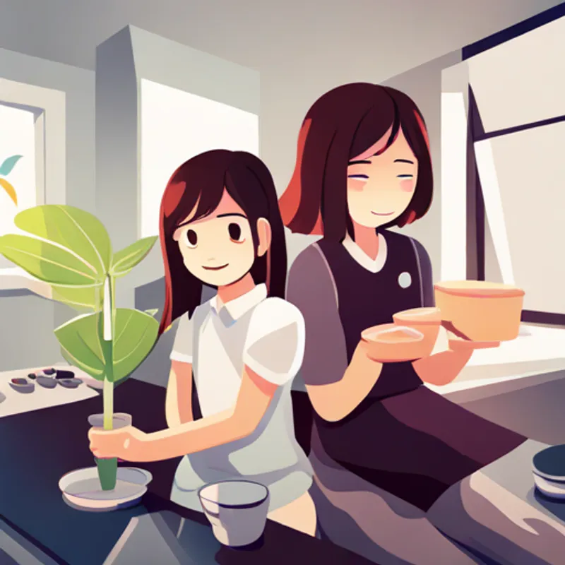 girls talking and helping each other grow