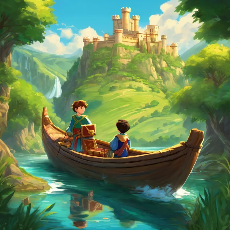 Once upon a time in the beautiful kingdom of Esperanza, there lived a wise and loving king named King Theodore. King Theodore had a small and adventurous son named Prince William. The kingdom was surrounded by lush green forests, towering mountains, and sparkling rivers, which made it the perfect place for their adventures. One sunny morning, King Theodore decided that it was time for him and Prince William to embark on a special trip to explore the hidden wonders of their kingdom. They packed their bags with delicious snacks, warm clothes, and a map to guide them on their journey.