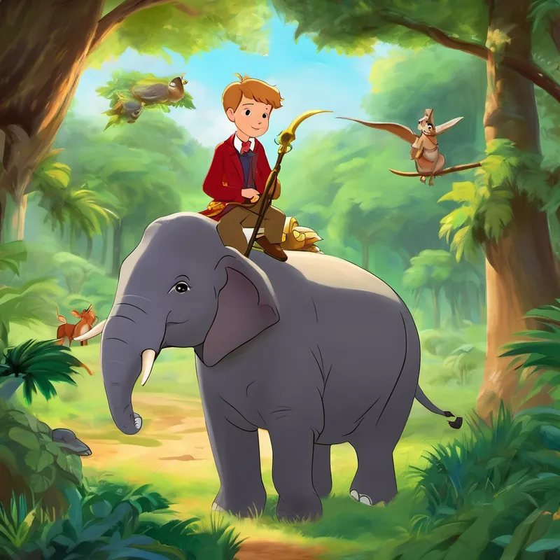 Thinking fast, King Theodore called upon his knowledge of animal behavior and approached them with kindness and respect. The animals, sensing their genuine intentions, began to trust King Theodore and Prince William. They soon learned that these wild creatures were actually a part of a rare animal sanctuary that had been hidden for centuries. Together, they spent hours learning about the fascinating lives of these animals. Prince William even got the chance to ride on the back of the friendly elephant, much to his delight. It was a magical moment that would forever be etched in their memories.