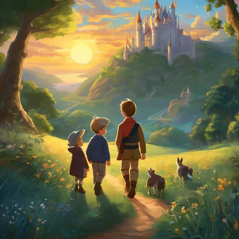 As the sun began to set, King Theodore and Prince William bid farewell to the animals and continued their journey back home. They were grateful for the incredible adventures they had experienced and promised each other to always cherish those moments, even when the kingdom was the quietest at bedtime. So, my dear little one, always remember that even the most exciting adventures can be found within the safety of your imagination. And when you close your eyes at night, dream about King Theodore and Prince William's extraordinary journey, knowing that your own dreams can transport you to the most magical places just like theirs did. Goodnight, sweet dreams, and happy imaginary adventures!