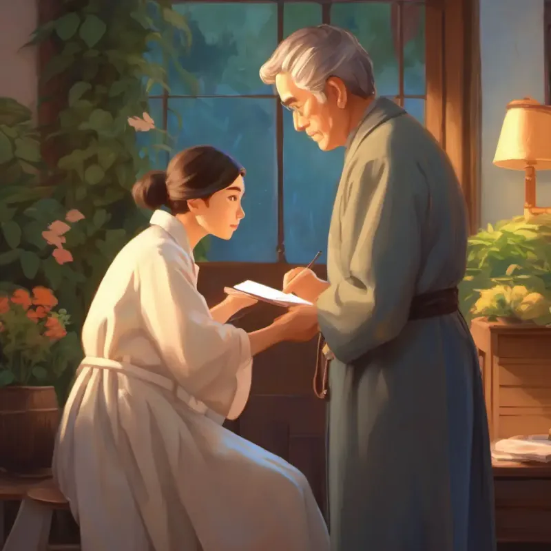 Gentle examination, connecting with the patient