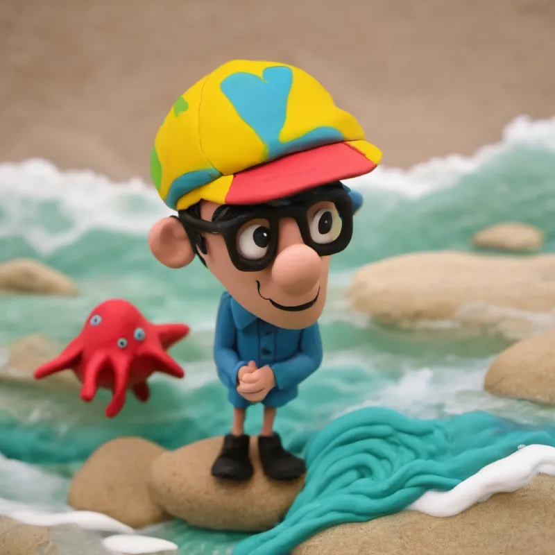 Frank is introduced, wearing his cap in the sea.