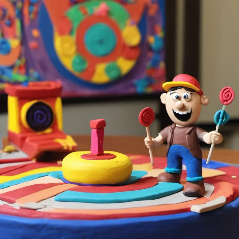 Frank challenges his friends to hit the bullseye.