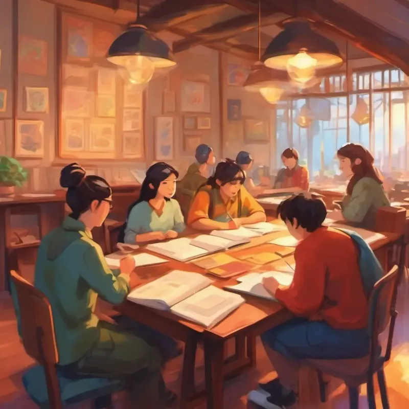 Group projects, teamwork in class.