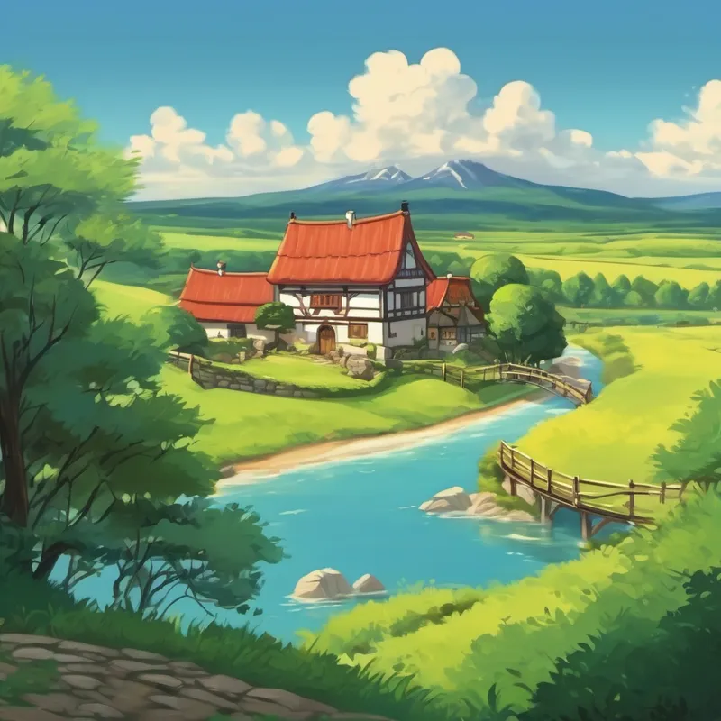 A picture of a country with a flag