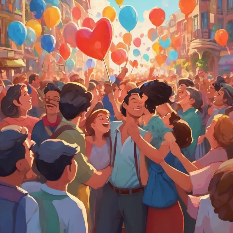 A picture of people celebrating love and equality