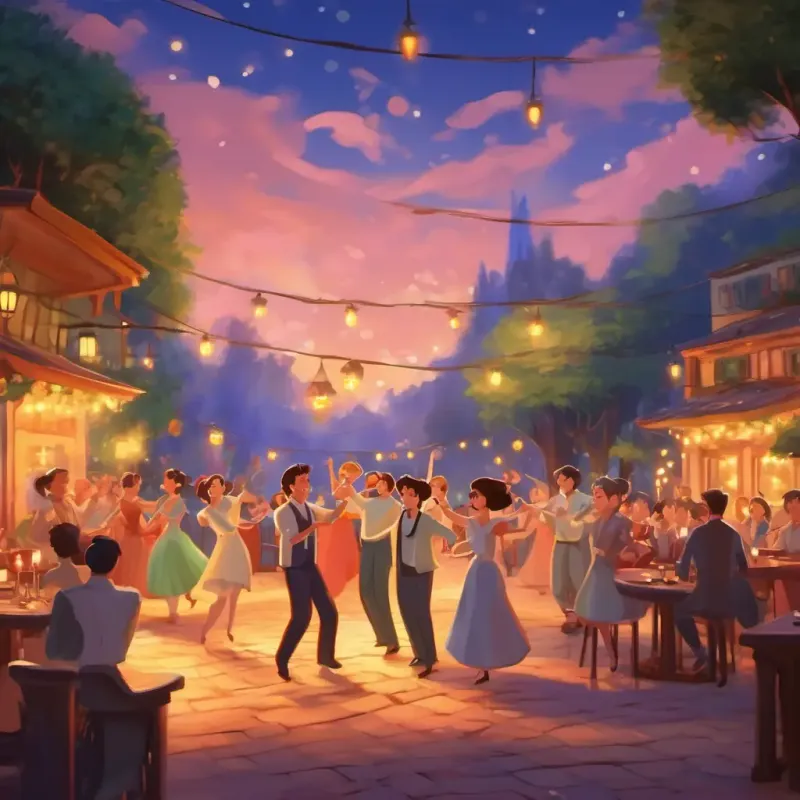 An evening of joy with music and dancing.