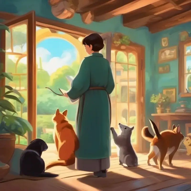 Observing animals, playful learning activity.