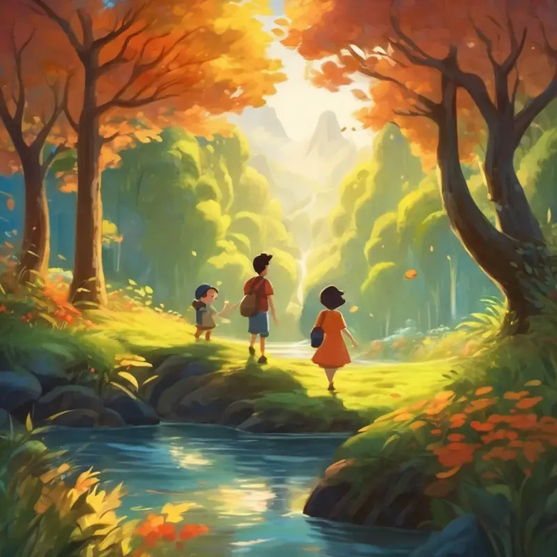 Joyful interaction with nature's sounds.