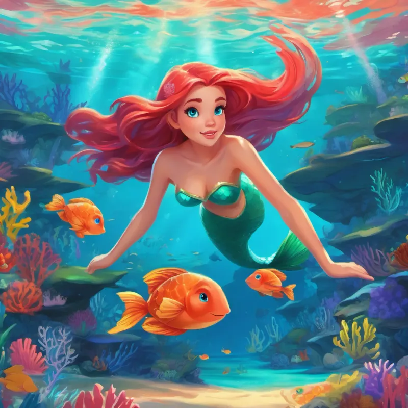 Coral searching for Sebastian the Sea Turtle.