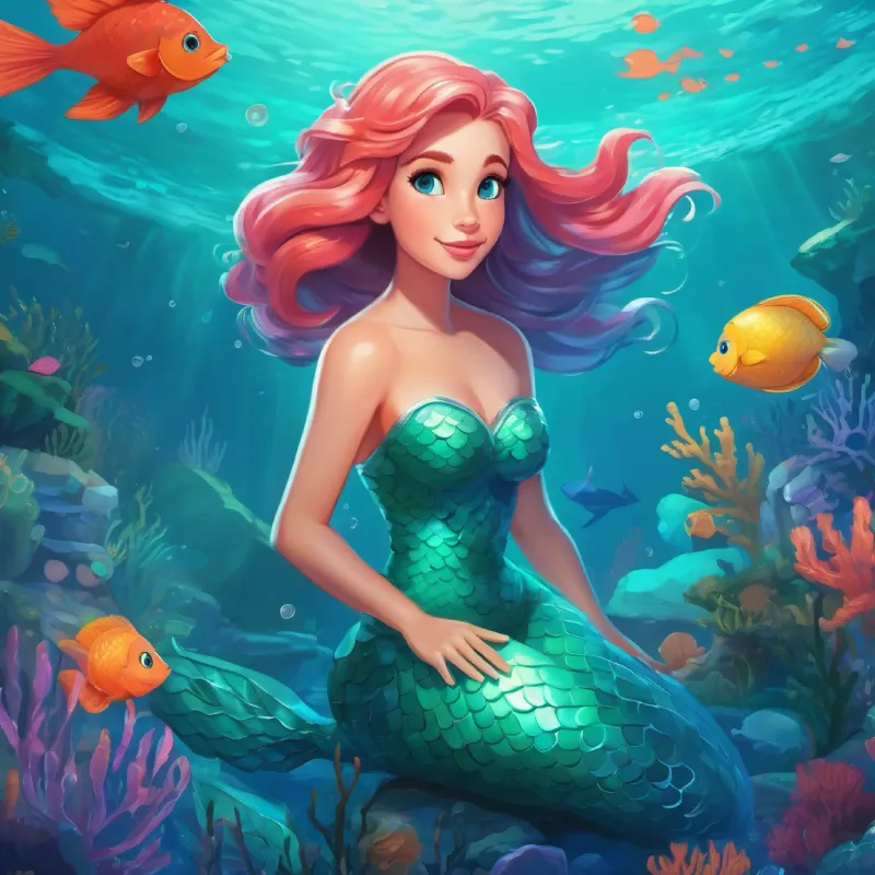 Coral locating Sebastian.