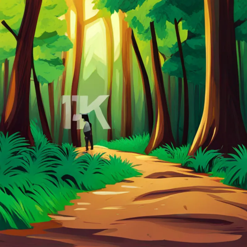Adventurous hike in the woods with wildlife sightings