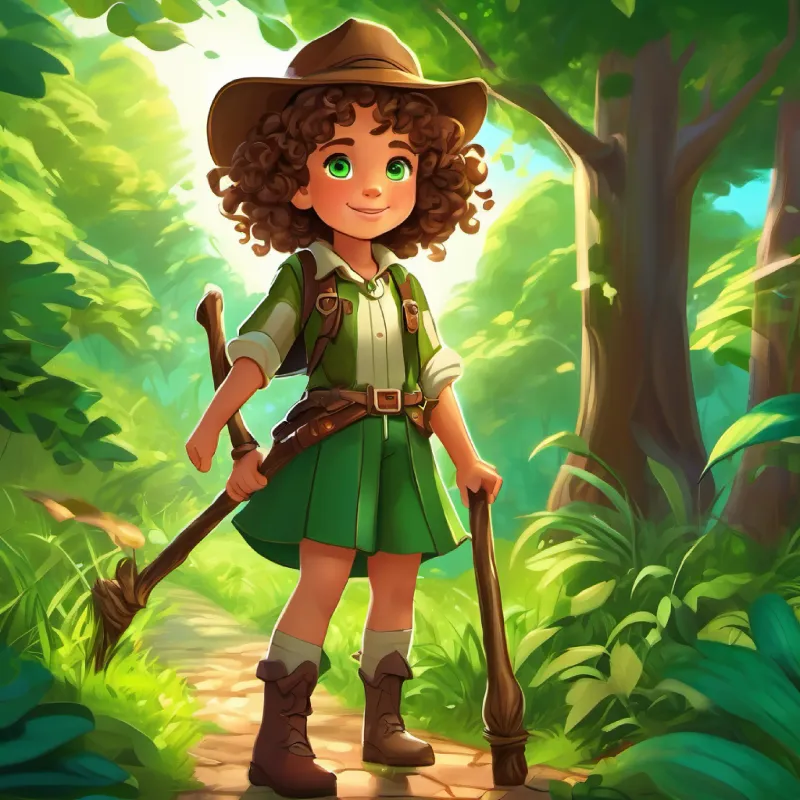 The magical creatures and nature around Elara.