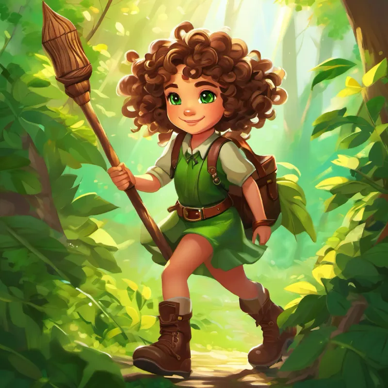 Elara helping Lumi the trapped fairy.