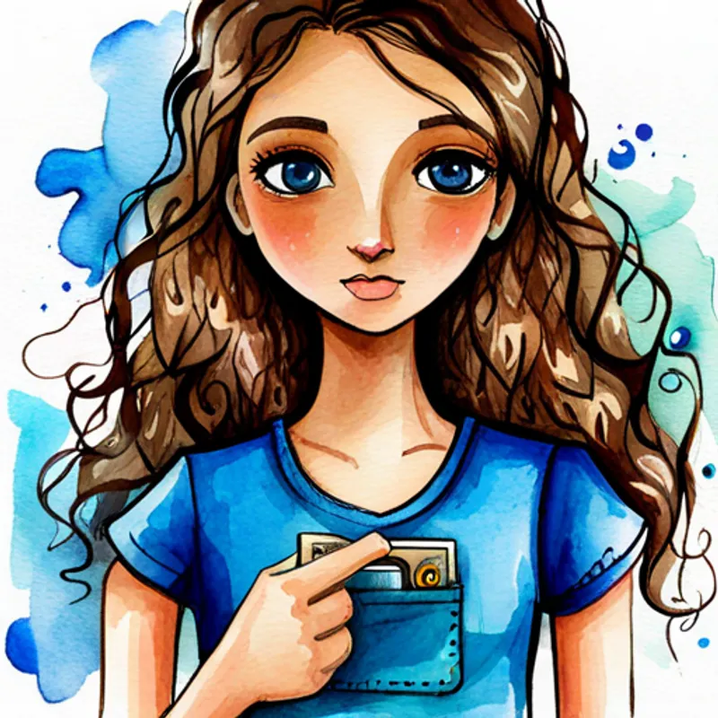 Jovem, cabelos castanhos, olhos curiosos, vestido com uma camiseta azul encontra uma carteira e decide devolvê-la
