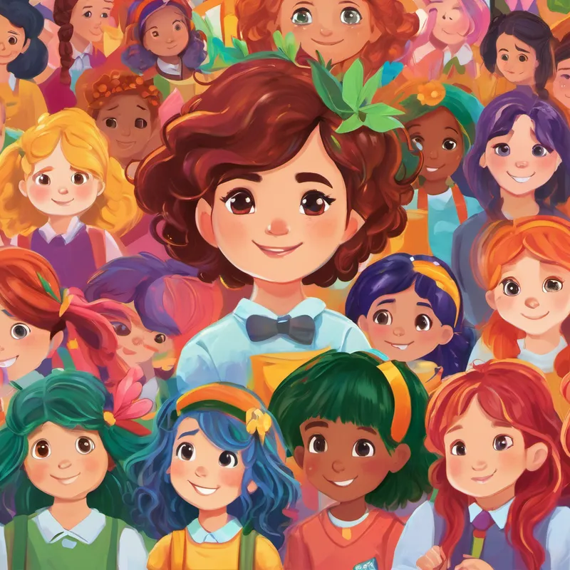 As the school year progressed, Lily's magical hair became a symbol of unity and understanding. It created a safe space for everyone to express their emotions openly, understanding that their feelings were valid and accepted. Lily's classmates learned that it was okay to share their innermost thoughts and fears, for they knew they would be supported and embraced. To celebrate their newfound bond, Lily organized a "Colorful Hair Day" at school. All the students styled their hair in various colors, expressing their unique emotions and personalities. It was a day filled with joy, laughter, and acceptance. Lily's hair, radiant with an array of colors, shone as a reminder that differences should be celebrated.