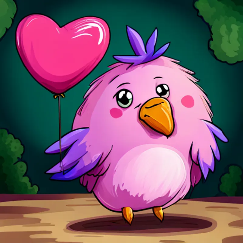 Pink bird with a big heart, wears a purple bow using her unique abilities to outsmart the pigs