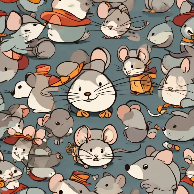 a small, cheerful mouse with bright eyes and a tiny hat, exuding curiosity and playfulness sadly confessing to a friendly, kind mouse with a gentle smile, caring eyes, and always ready to help, with a remorseful look, and a friendly, kind mouse with a gentle smile, caring eyes, and always ready to help listening with a concerned yet understanding expression